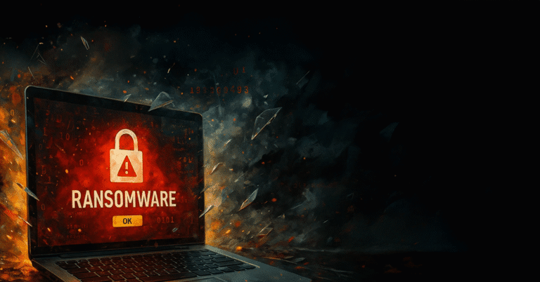 a graphic depiction of a computer infected with ransomware